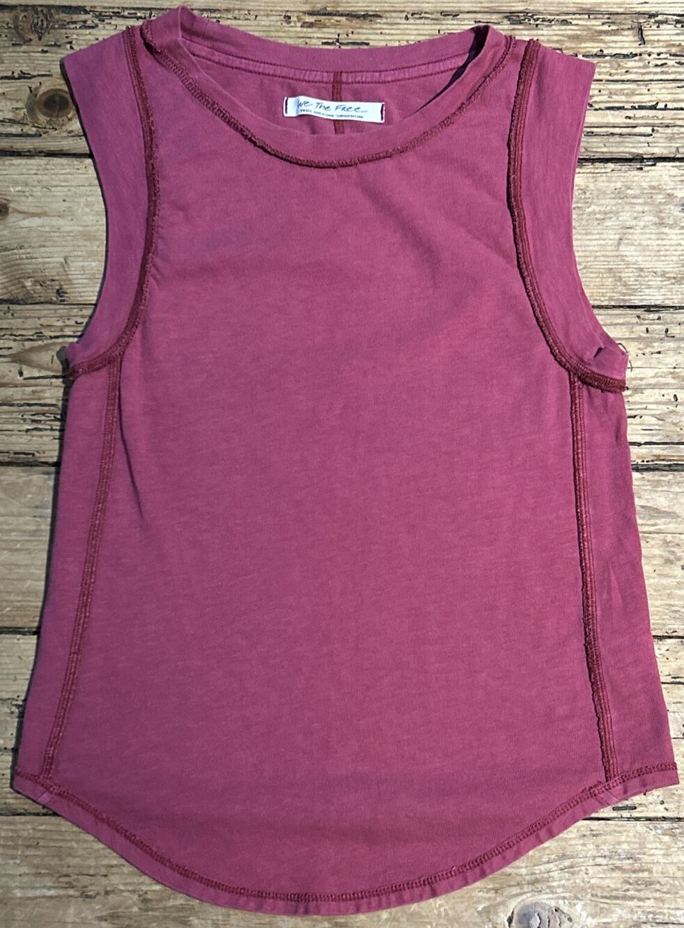 We The Free Women’s Size S Pink Kasee Muscle Tank Top